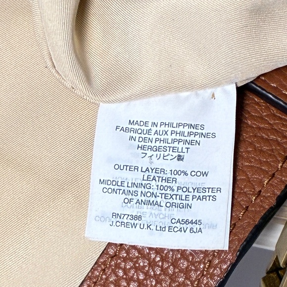 J.Crew Pebbled Leather Saddle Crossbody Bag - Picture 5 of 10